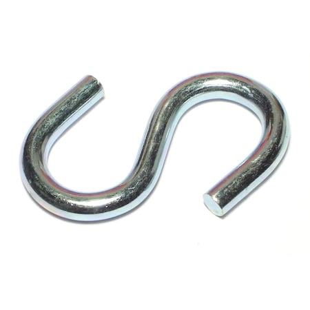 5/16 X 7/8 X 3 Zinc Plated Steel Open S Hooks 10PK
